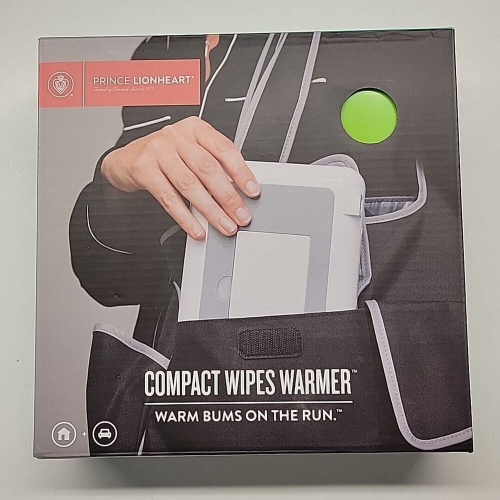 Prince Lionheart Compact Travel Anti-Microbial Wipes Warmer w/2 Adapters Green